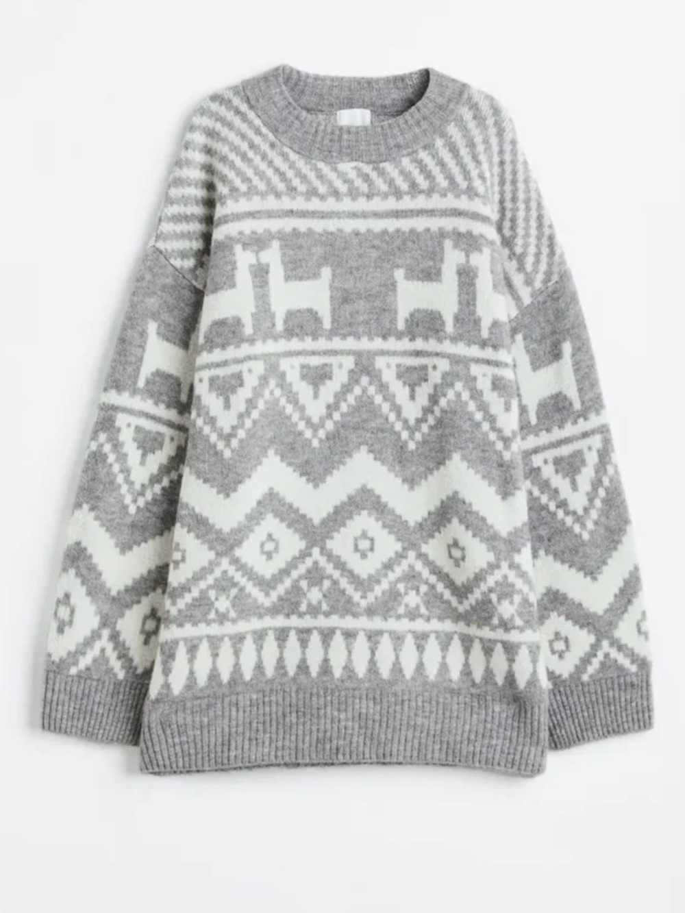 H&M LONG JACQUARD-KNIT JUMPER